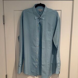 Peter Millar Light Blue Gingham Men's Shirt